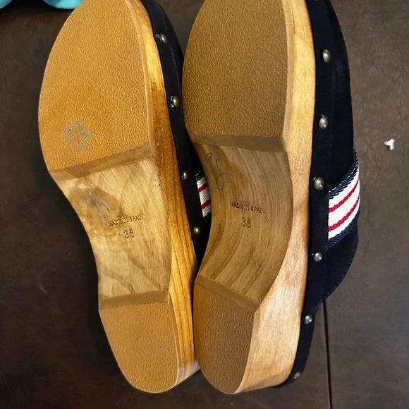 Penelope Chilvers Low suede navy clog size 38 - Picture 5 of 5